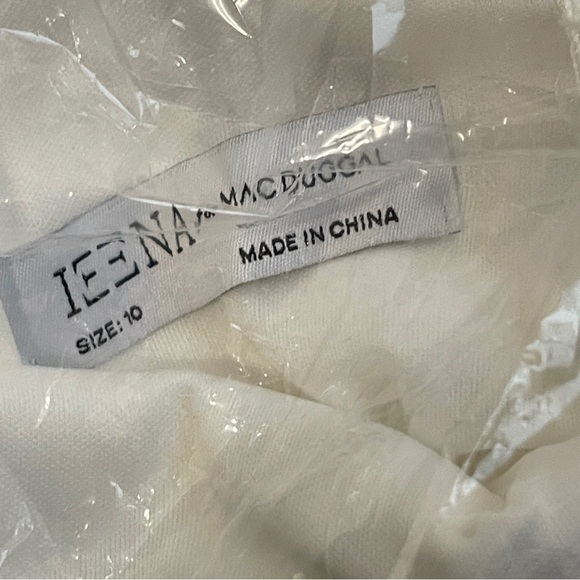NWT IEENA MAC DUGGAL 26665 One Shoulder Bow Detail Side Slit White Gown, Sz10 - Picture 6 of 8